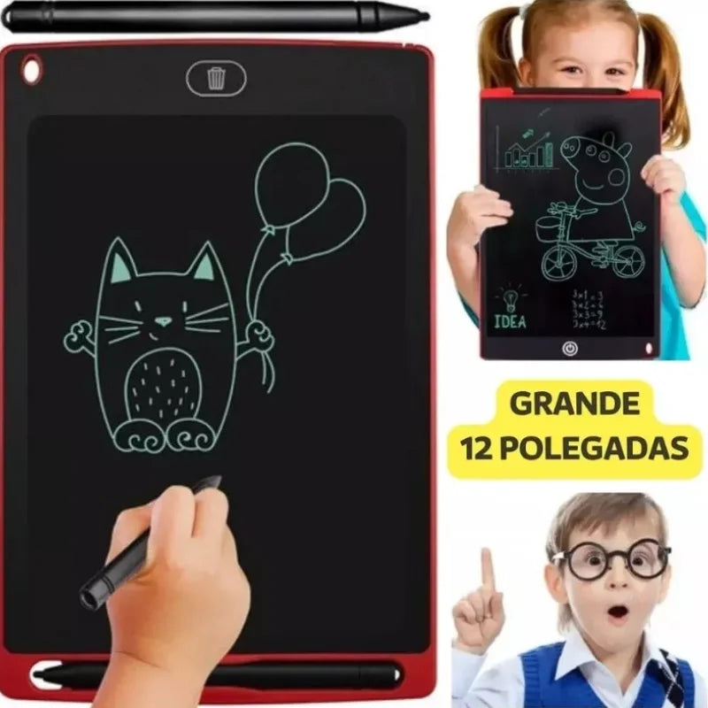 Tablet Mágico Infantil 12” – Lousa Digital Educativa e Divertida!