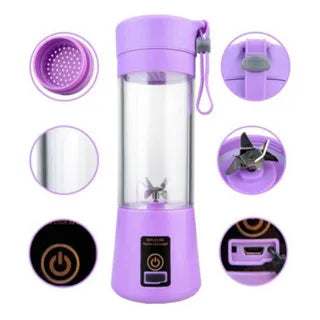 Mini Liquidificador Portátil USB Recarregável – 6 Lâminas Super Potentes
