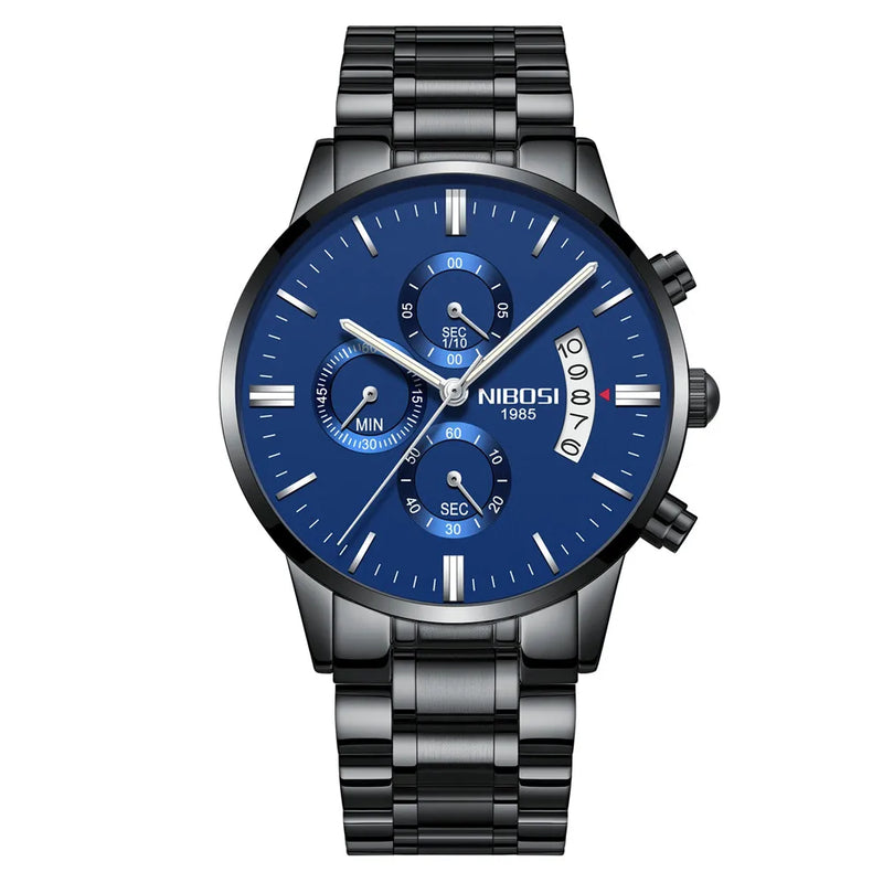 Relógio Masculino NIBOSI 2309Z – Original de Luxo – Aço Inoxidável
