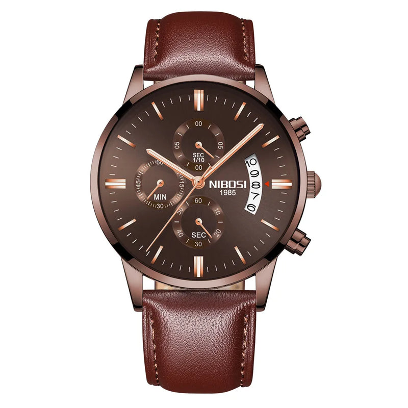 Relógio Masculino NIBOSI 2309Z – Original de Luxo – Aço Inoxidável