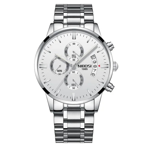 Relógio Masculino NIBOSI 2309Z – Original de Luxo – Aço Inoxidável