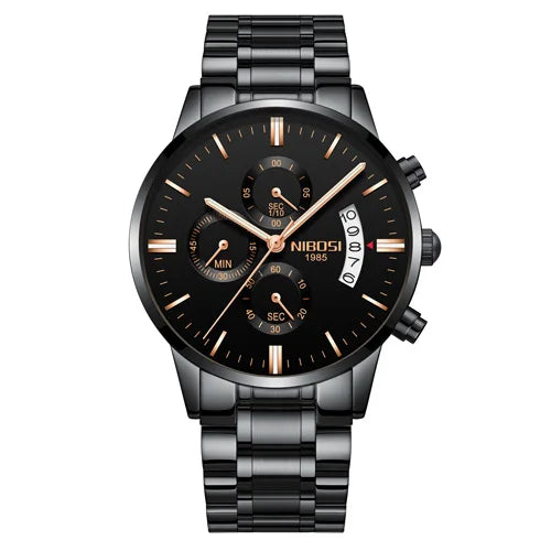 Relógio Masculino NIBOSI 2309Z – Original de Luxo – Aço Inoxidável