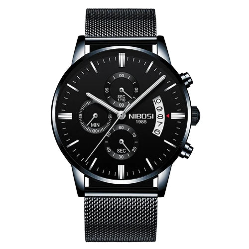 Relógio Masculino NIBOSI 2309Z – Original de Luxo – Aço Inoxidável