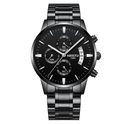 Relógio Masculino NIBOSI 2309Z – Original de Luxo – Aço Inoxidável