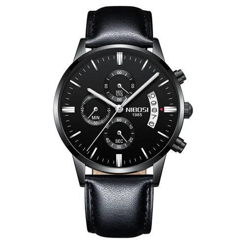 Relógio Masculino NIBOSI 2309Z – Original de Luxo – Aço Inoxidável