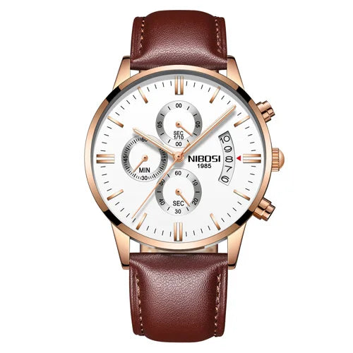 Relógio Masculino NIBOSI 2309Z – Original de Luxo – Aço Inoxidável