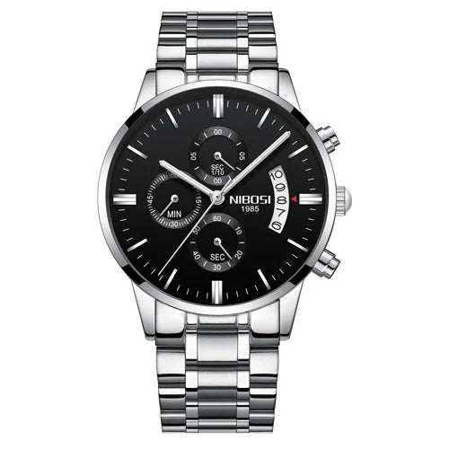 Relógio Masculino NIBOSI 2309Z – Original de Luxo – Aço Inoxidável