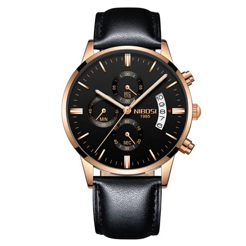 Relógio Masculino NIBOSI 2309Z – Original de Luxo – Aço Inoxidável