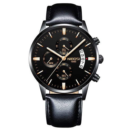Relógio Masculino NIBOSI 2309Z – Original de Luxo – Aço Inoxidável