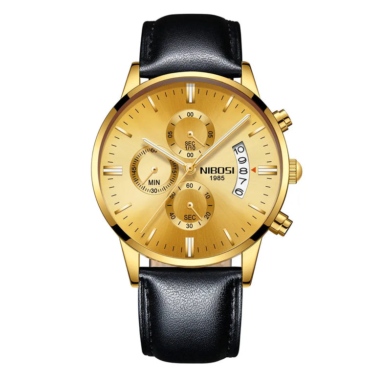 Relógio Masculino NIBOSI 2309Z – Original de Luxo – Aço Inoxidável
