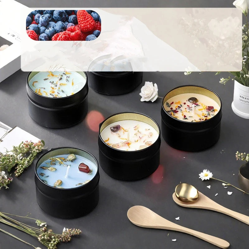 Velas Aromáticas Cristal – Alta Qualidade, Cera de Soja, Flores Secas, Ideal para Decoração