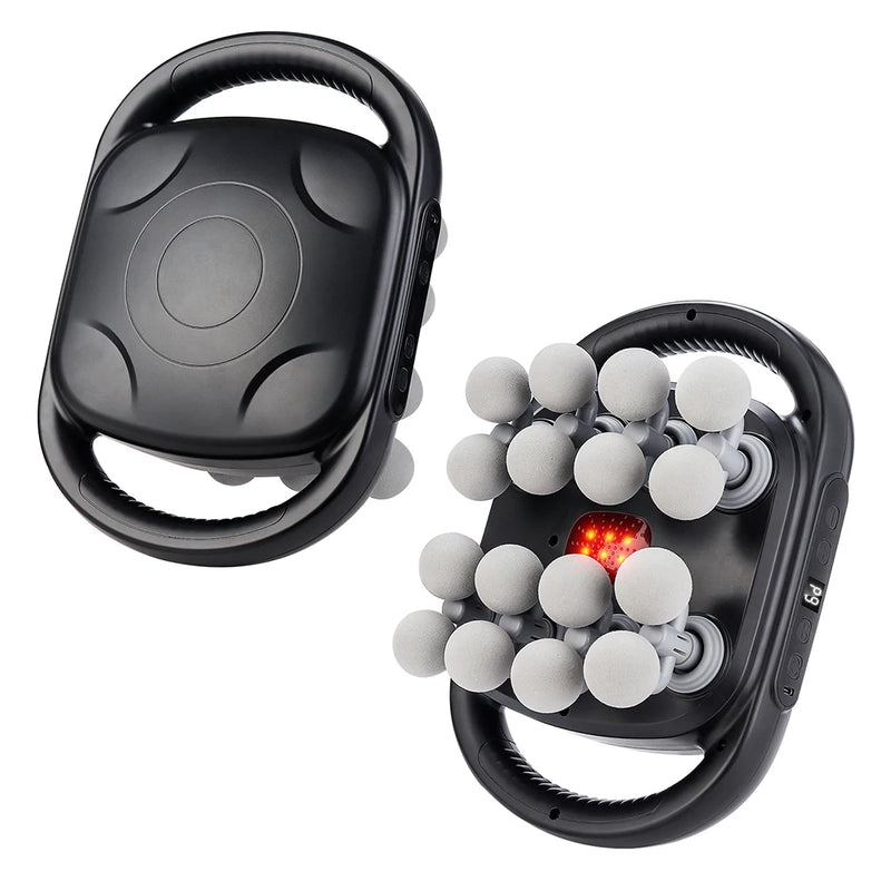 Massageador de Corpo 16 Cabeças – Pistola de Massagem por Vibração de Alta Frequência para Costas, Pescoço, Ombros e Músculos