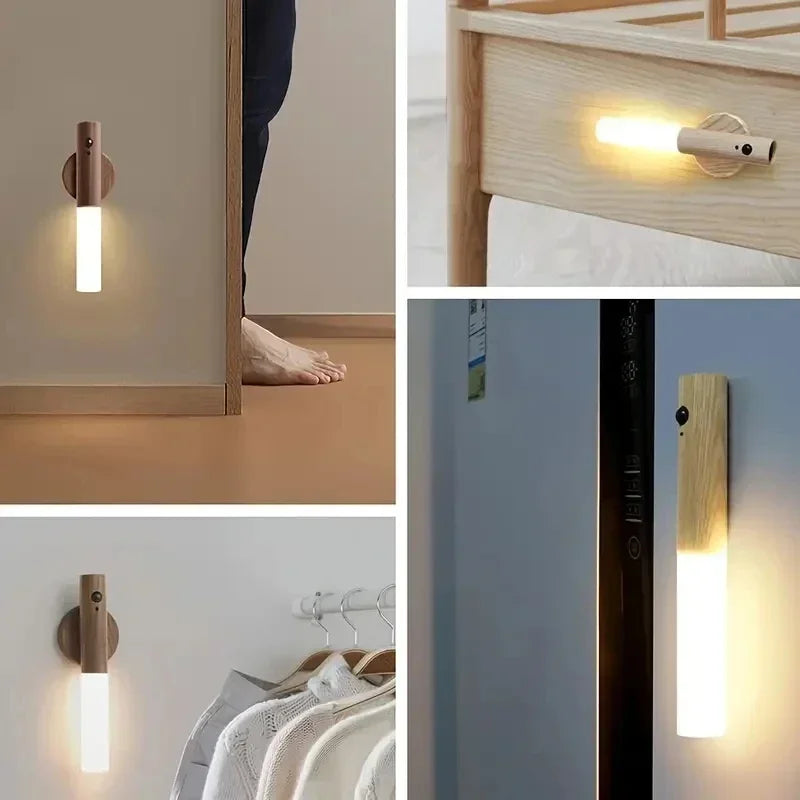 Luminária LED Noturna com Sensor de Movimento – Recarregável