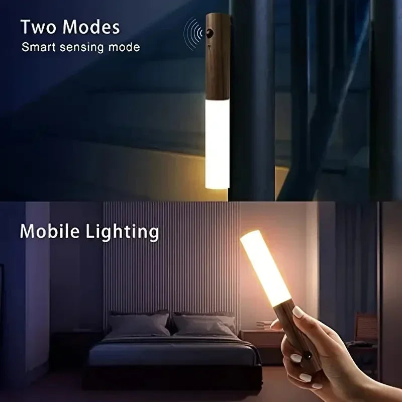 Luminária LED Noturna com Sensor de Movimento – Recarregável